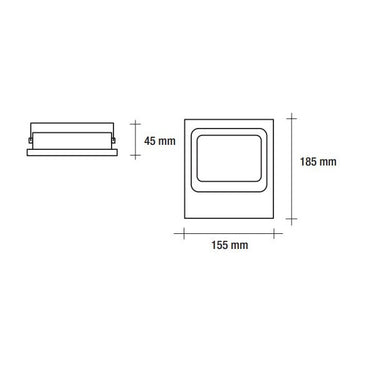 Vivida floodled 20w 4000k 1600lm 155*185*45